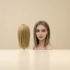 Real human wig, real hair, female mid-length, European and American style, Genshin Impact style natural headwear, adjustable hair cover Specification image